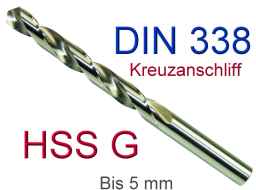 5 Stück HSS Bohrer Din 338G geschliffen 3,2 mm 5er Pack Metallbohrer Spiralbohre 