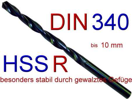DIN 340 Spiralbohrer HSSR 6,30 mm
