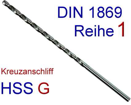 Din 1869 Bohrer HSSG Reihe 1 D=  6,00/205/140