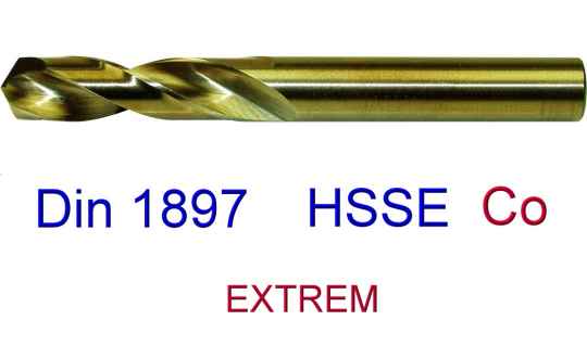 Edelstahlbohrer HSSE CO DIN 1897  2,5 mm