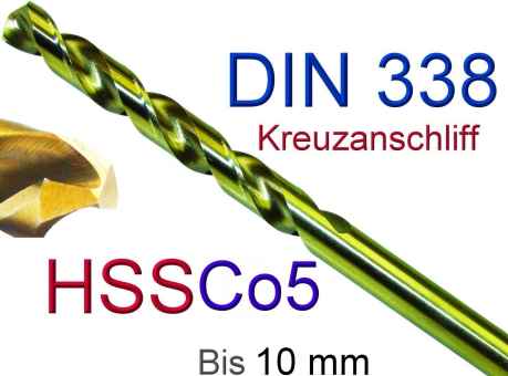 Edelstahlbohrer HSSE CO Din 338  8,5 mm