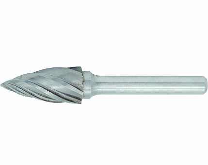 Hartmetall Frässtift mit Alu-Verzahnung Form G Spitzbogen 3,00 mm