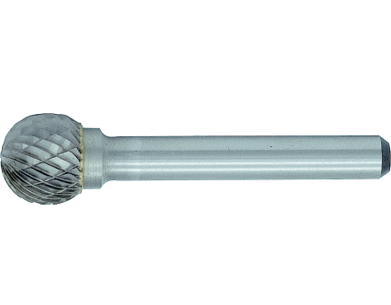 Hartmetall Frässtift mit Kreuzverzahnung Form D Kugel 3,00 mm