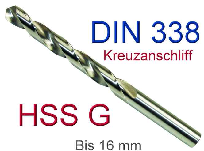 1 x HSS-G Spiralbohrer 14,0 mm Metallbohrer HSSG Bohrer geschliffen DIN338 