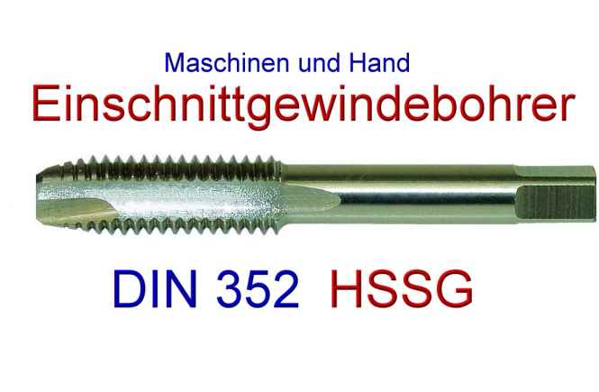 PEVO Handgewindebohrer Mittelschneider M 6 HSS-G DIN 352