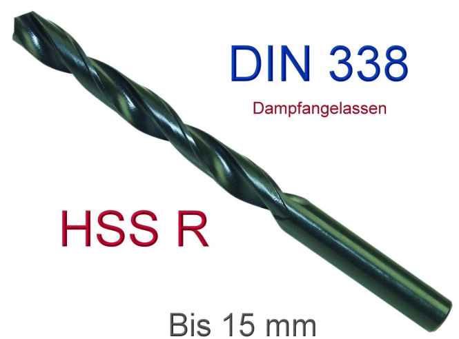 HSS G TiN Spiralbohrer DIN 338/RN   Metallbohrer  Auswahl 1-13 mm  Stahlbohrer 