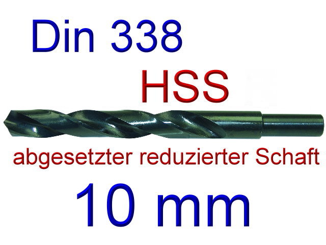 10Stk HSS Bohrer Spiralbohrer DIN338 Typ RN D= 4,8 mm überlang Neu 