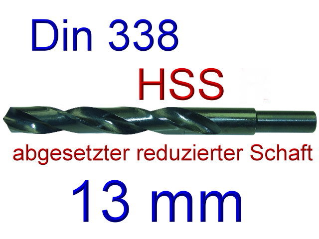 HSS-G Spiralbohrer Satz Bohrer Set Metallbohrer mit reduziertem Schaft 13.5-20mm 