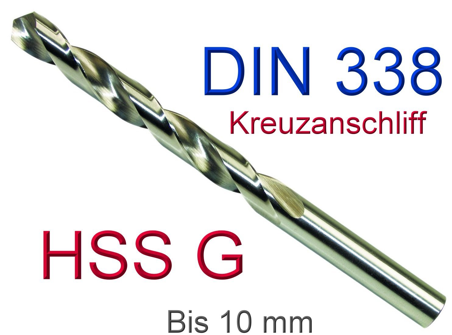 SPIRALBOHRER DIN338 Bohrer Edelstahl HSSE Co5 10,5mm 