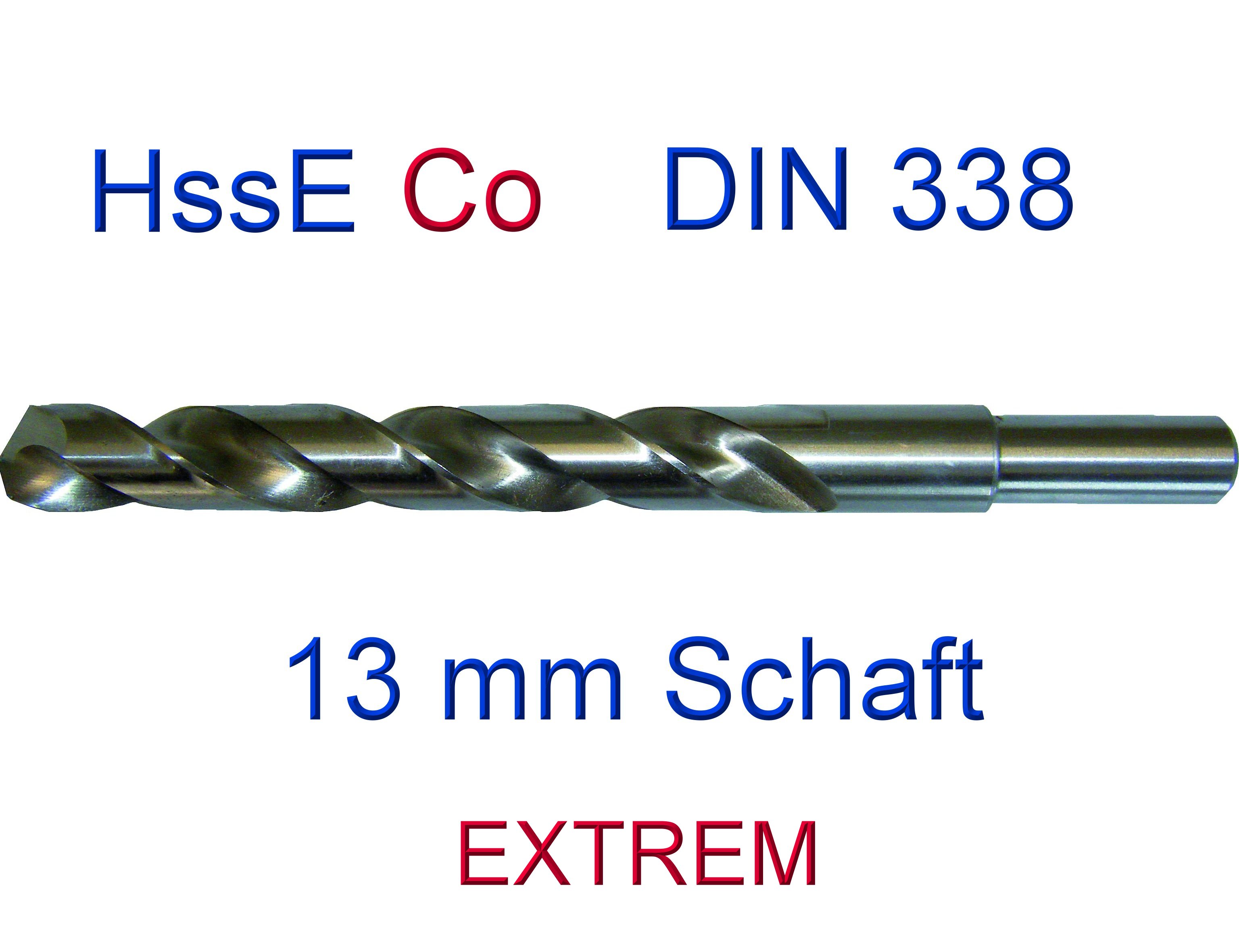 HSS-CO5%  Edelstahl Spiralbohrer HSSE VA  Metallbohrer Schaft reduziert 12-25mm