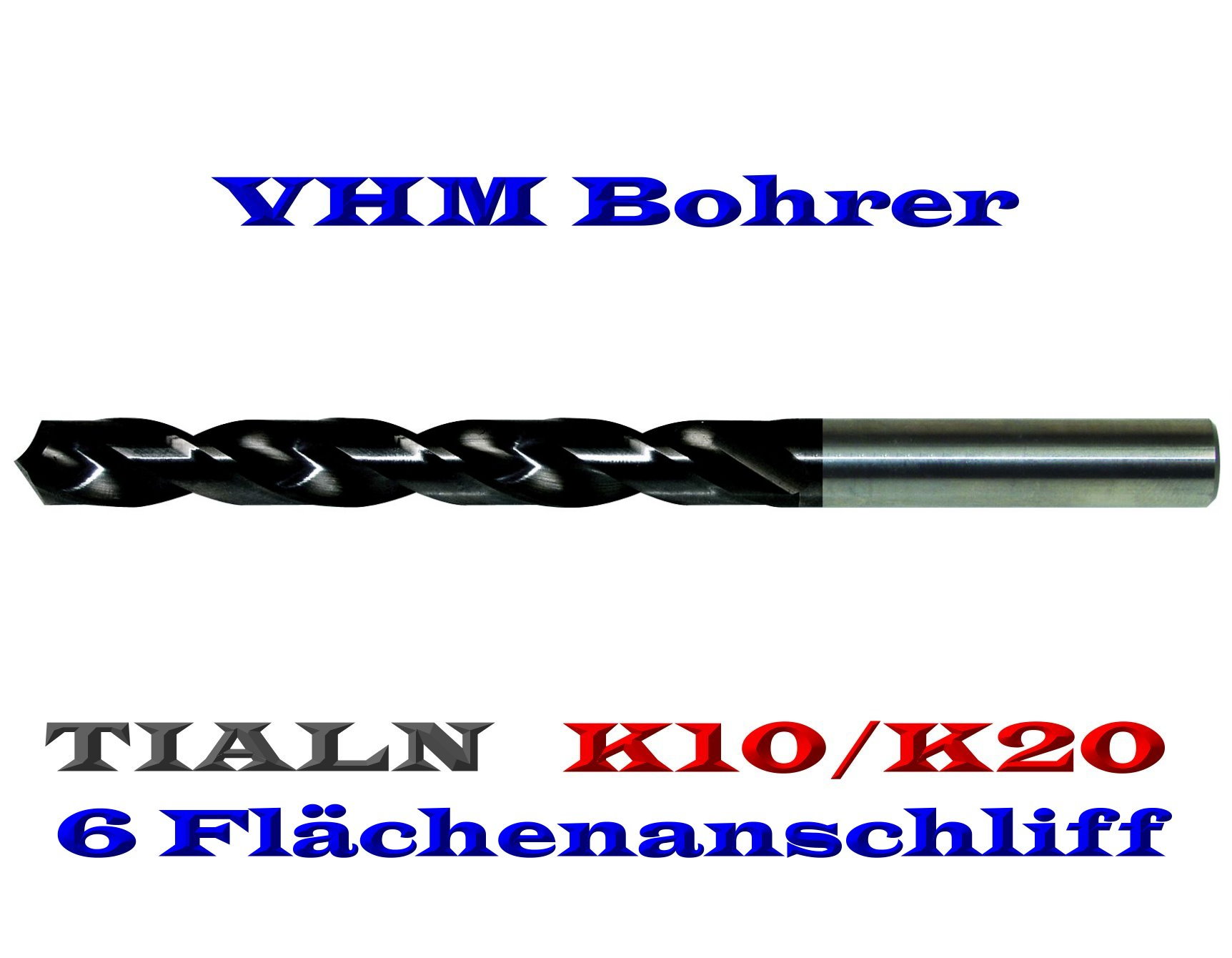 Hartmetall-Bohrer 0,8mm verstärkter Schaft 1/8"